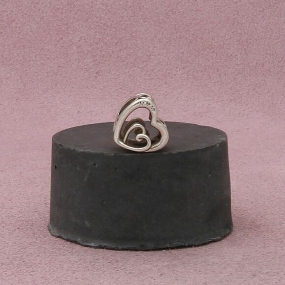 pandora sterling silver mom i love you forever and ever heart bead charm - Picture 1 of 3